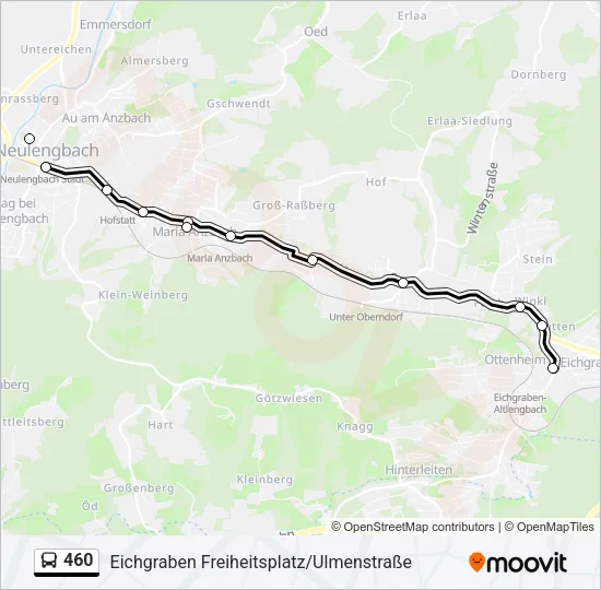 460 Bus Line Map