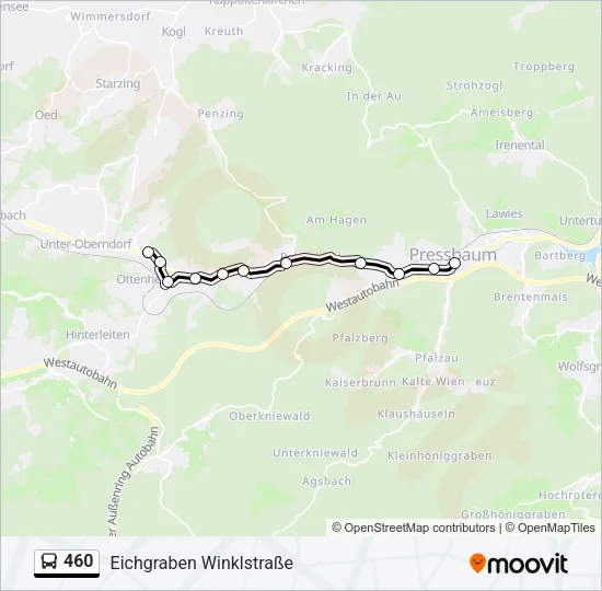 460 Bus Line Map