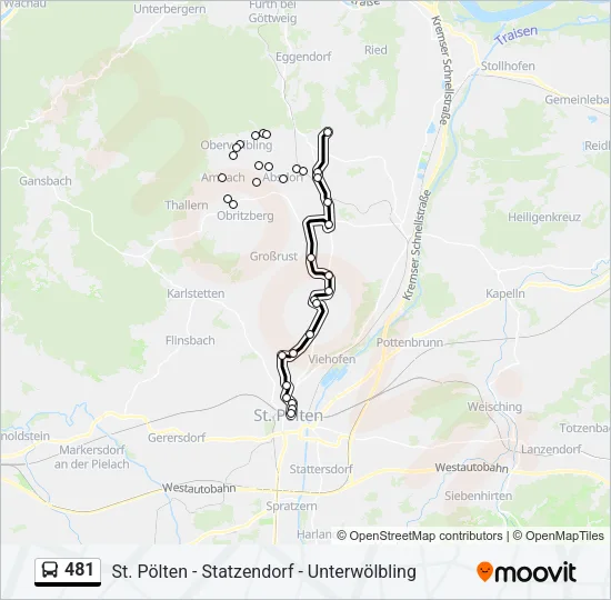 481 Bus Line Map