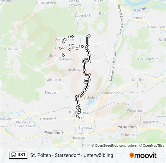 481 Bus Line Map