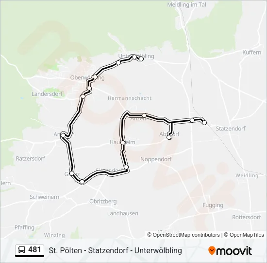 481 Bus Line Map