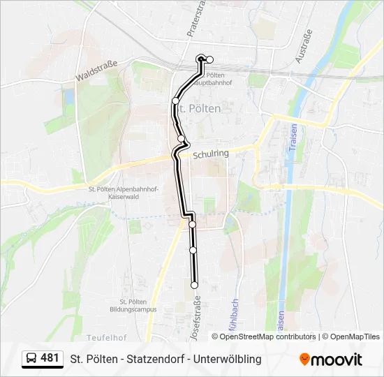 481 Route: Schedules, Stops & Maps - St. Pölten Gymnasium (Updated)