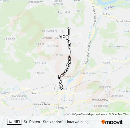 481 Bus Line Map