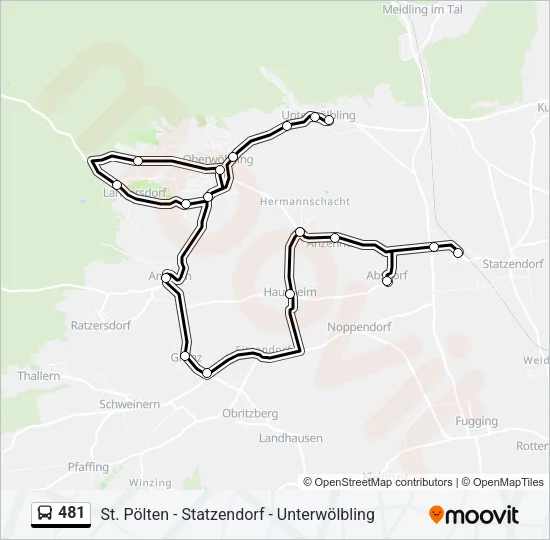481 Bus Line Map