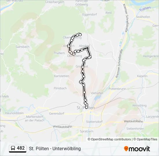 482 Bus Line Map