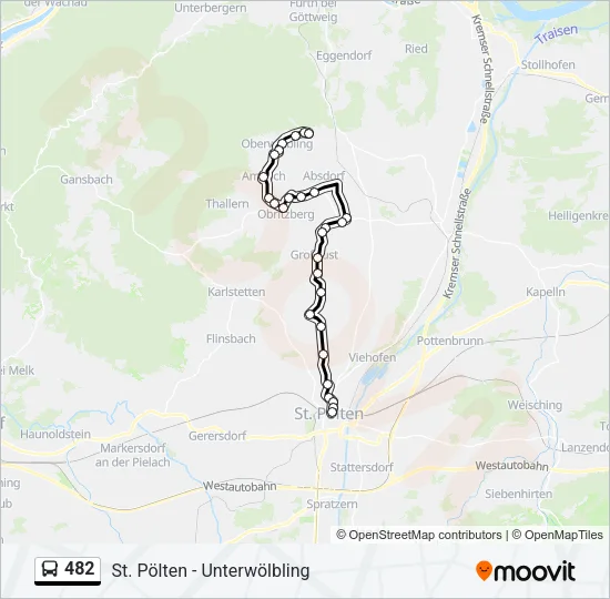 482 Bus Line Map
