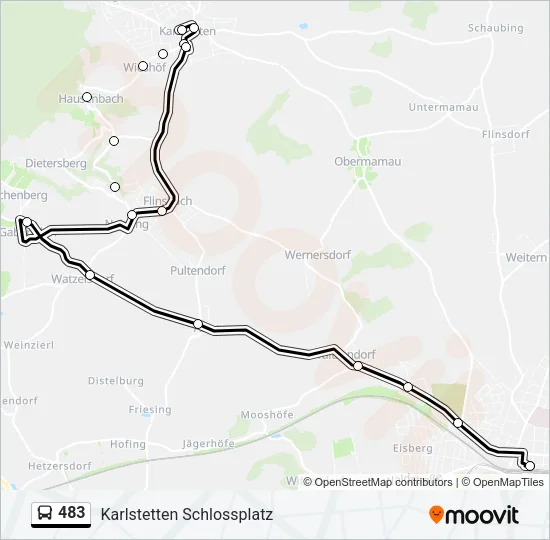 483 Bus Line Map