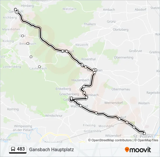 483 Bus Line Map