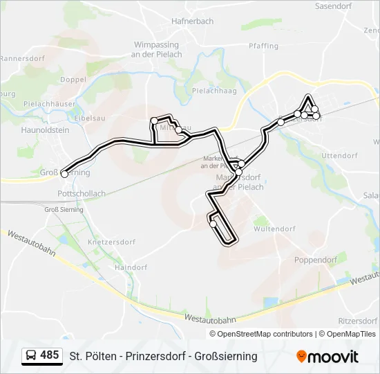 485 Bus Line Map