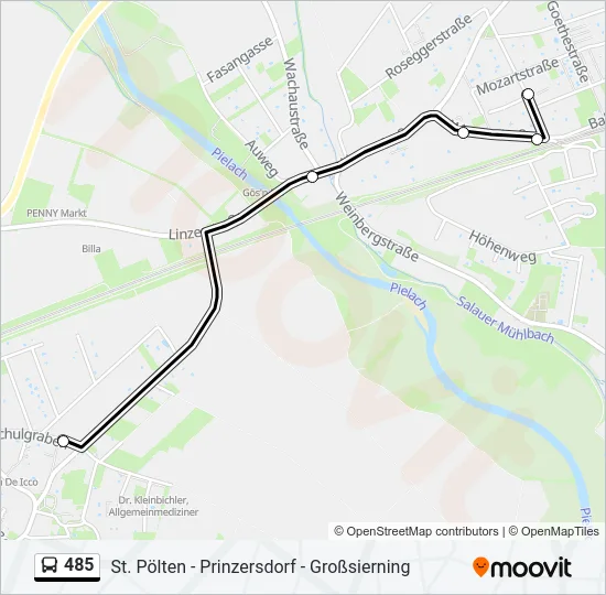 485 Bus Line Map