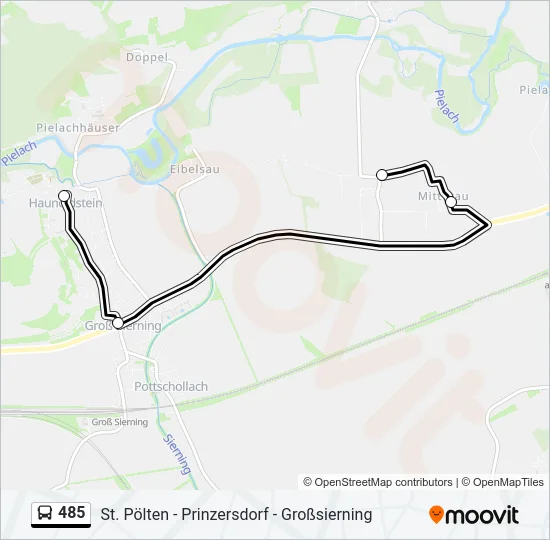 485 Bus Line Map