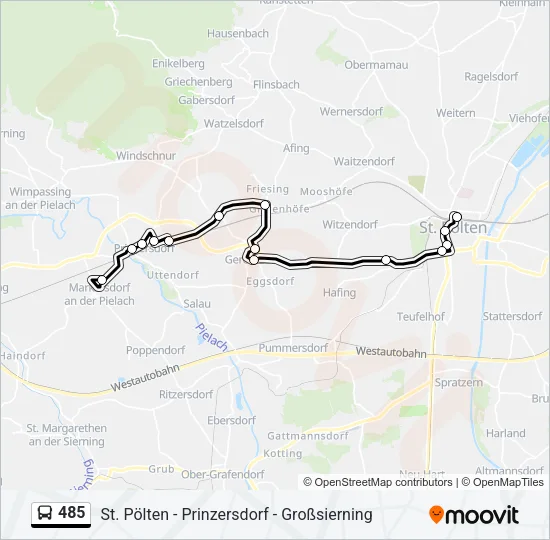 485 Bus Line Map