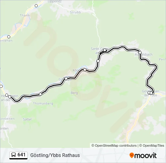641 Bus Line Map