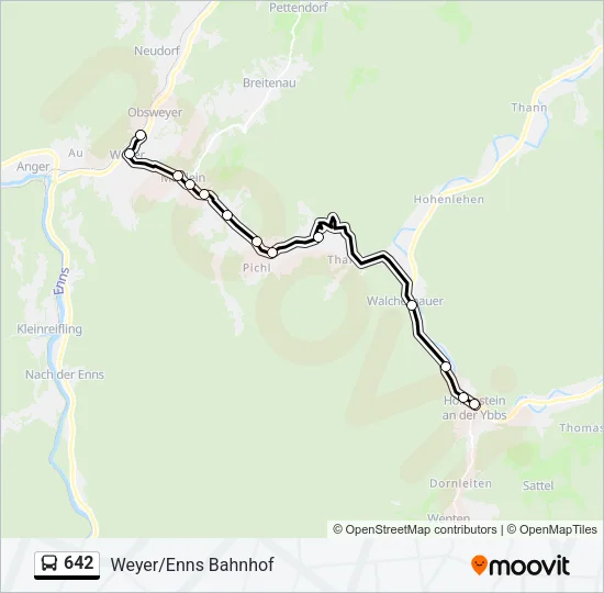 642 Bus Line Map