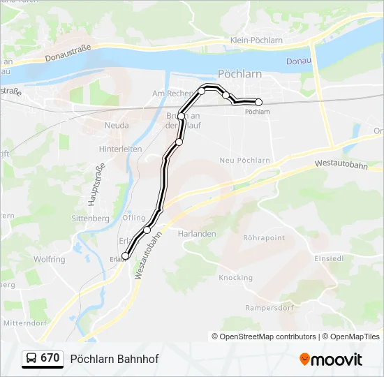 670 Bus Line Map