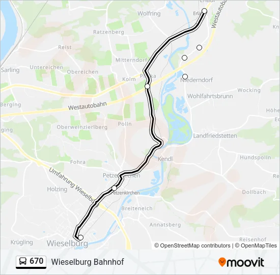 670 Bus Line Map