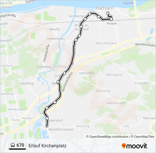 670 Bus Line Map