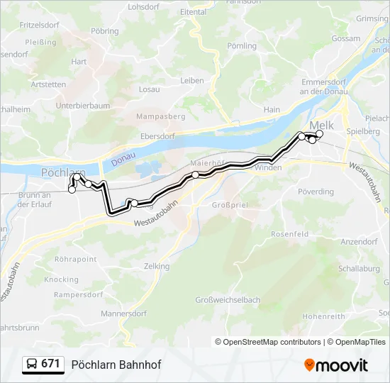 671 Bus Line Map