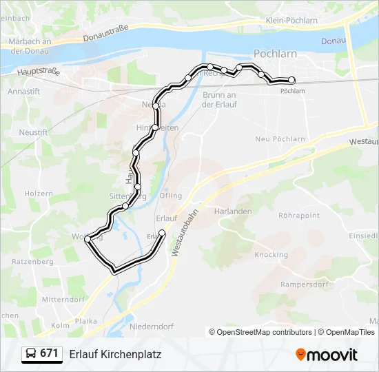 671 Bus Line Map
