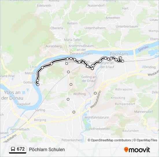 672 Bus Line Map