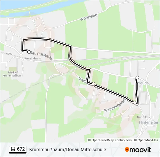 672 Bus Line Map
