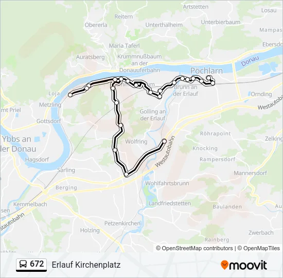 672 Bus Line Map