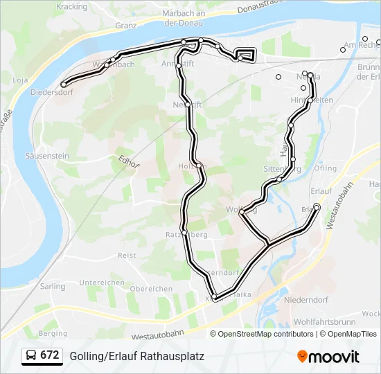 672 Bus Line Map