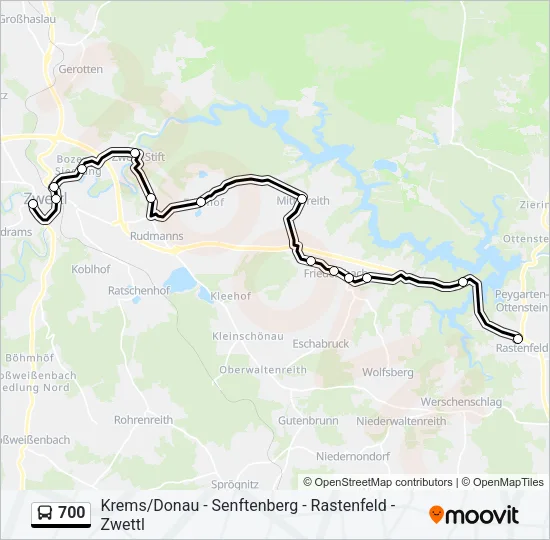 700 Bus Line Map
