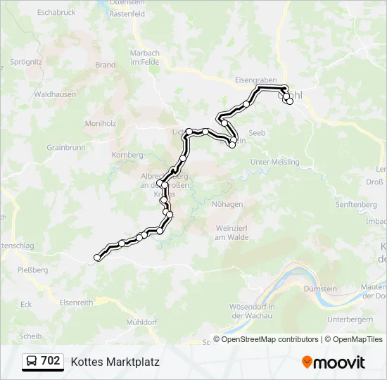 702 Bus Line Map