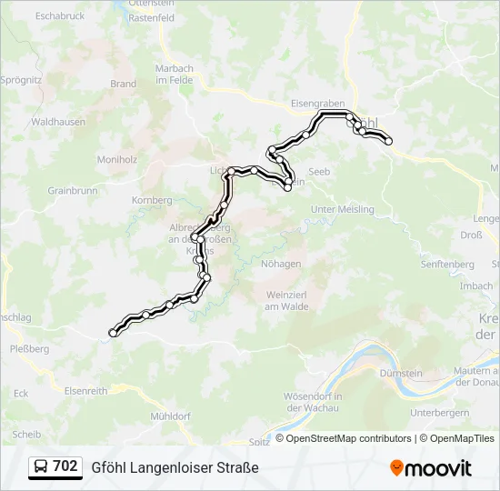 702 Bus Line Map