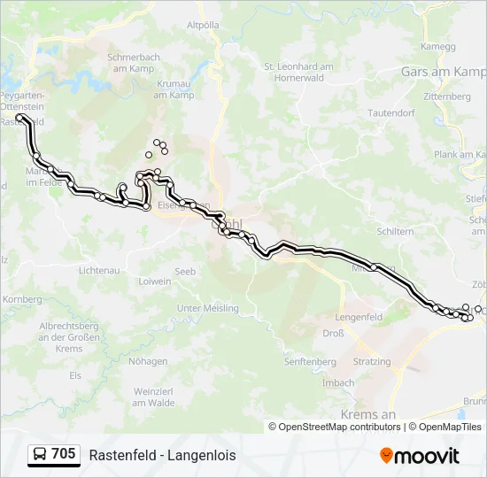 705 Bus Line Map