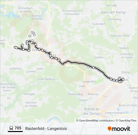 705 Bus Line Map