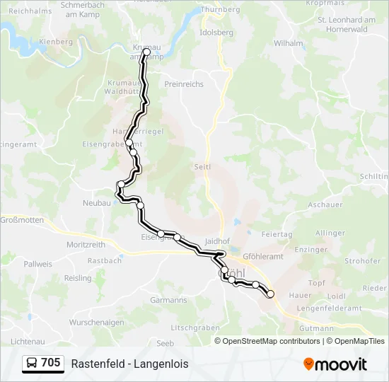 705 Bus Line Map