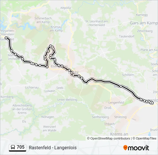 705 Bus Line Map