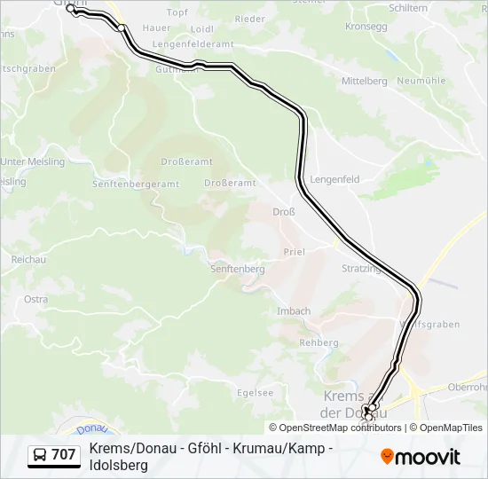 707 Bus Line Map
