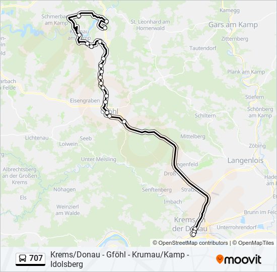 707 Route Schedules, Stops & Maps Krems Bahnhof (Updated)