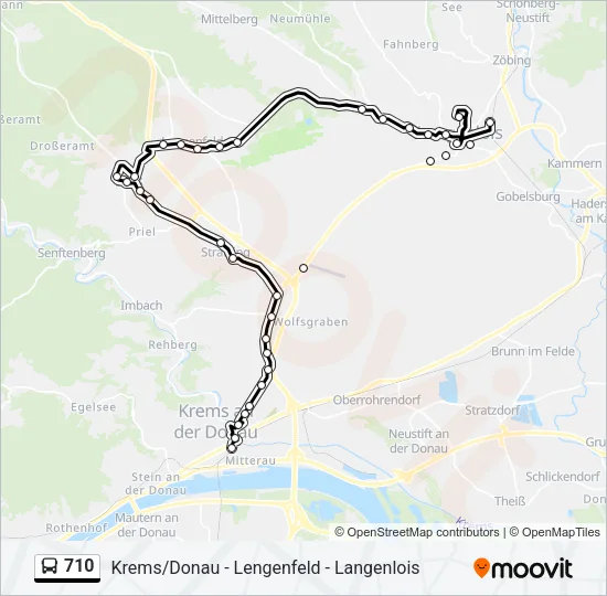 710 Bus Line Map