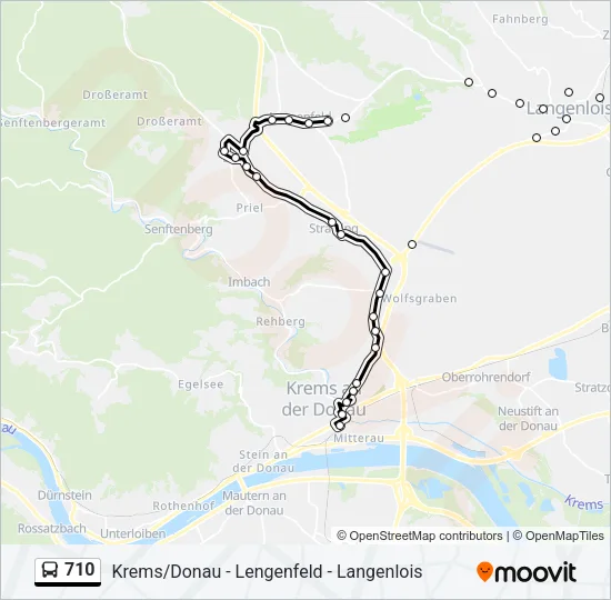 710 Bus Line Map