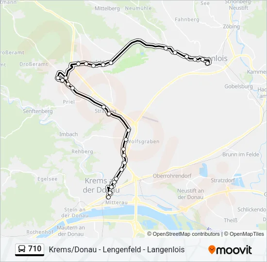 710 Bus Line Map