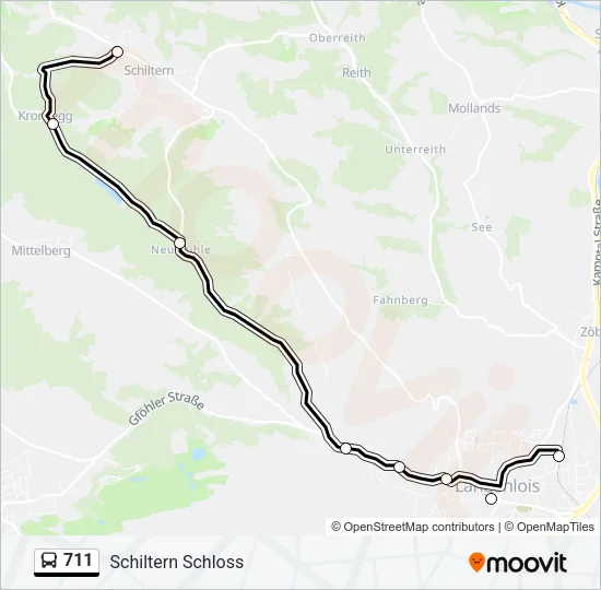 711 Bus Line Map