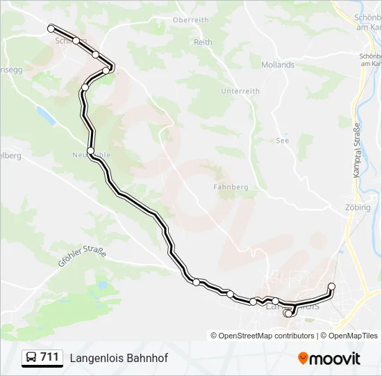 711 Bus Line Map