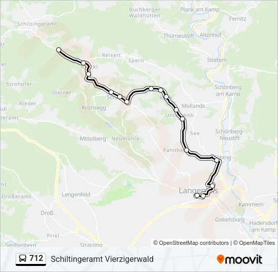712 Bus Line Map