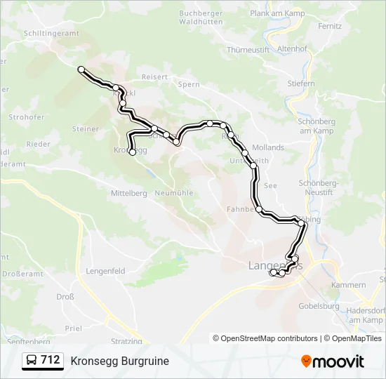 712 Bus Line Map