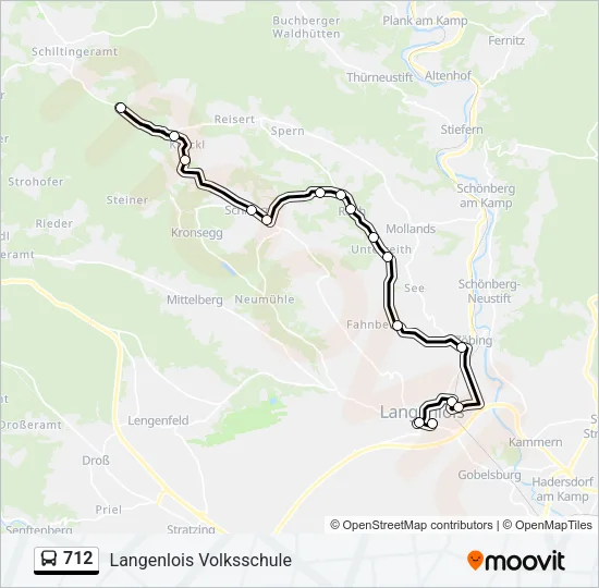 712 Bus Line Map