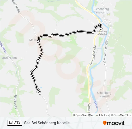 713 Bus Line Map