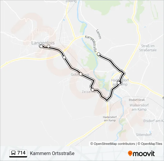 714 Bus Line Map
