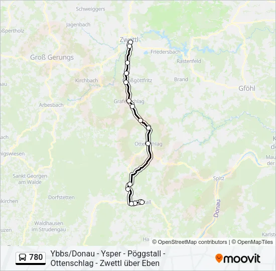 780 Bus Line Map