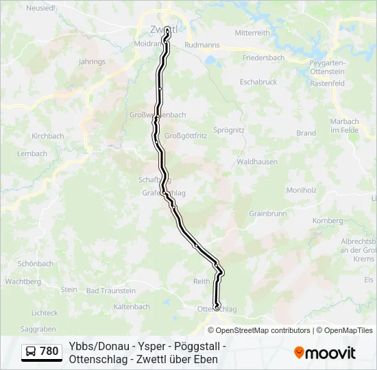 780 Bus Line Map