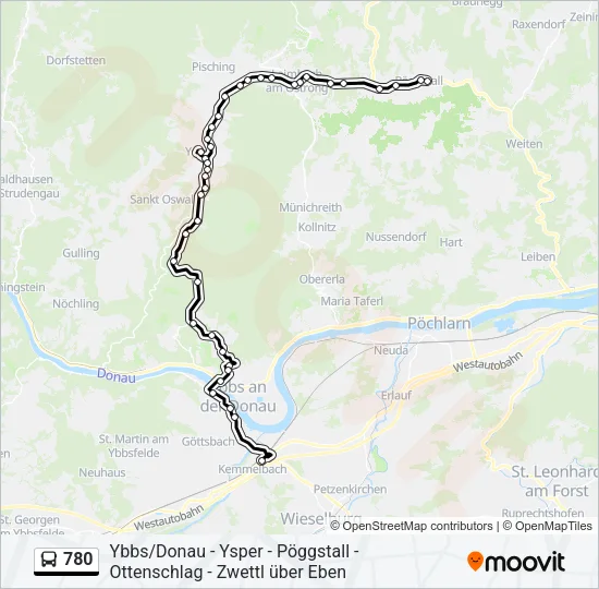780 Bus Line Map