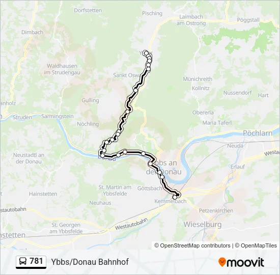781 Bus Line Map